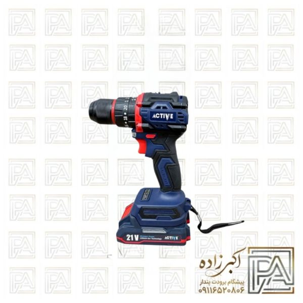 دریل شارژی اکتیو مدل AC3121BL با موتور براشلس ۲۱ ولت